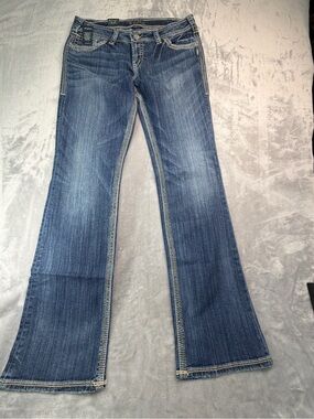 Silver Jeans Women's Blue Flare Jeans Winter Denim Guest party W33 L 34